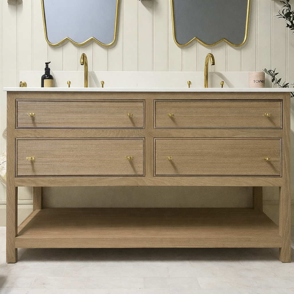 The Italian 4 drawer (reeded and beaded) Vanity Unit